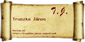 Truszka János névjegykártya